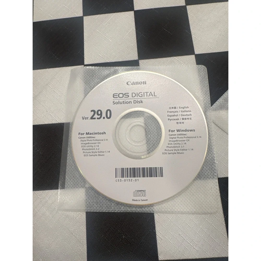Canon EOS Digital Solution Disk Ver 29.0 & Rebel T5 1200D Instruction Manual CD